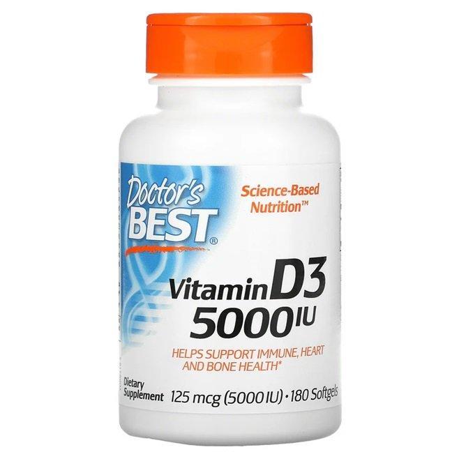 Vitamin D3, 5000 IU - 180 softgels