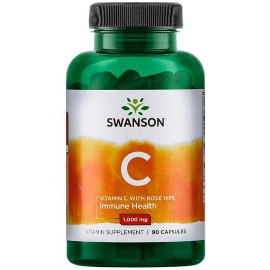 Vitamin C with Rose Hips Extract, 1000mg - 90 caps