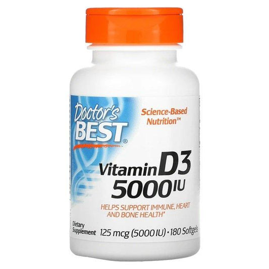 Vitamin D3, 5000 IU - 180 softgels